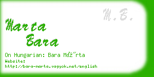 marta bara business card